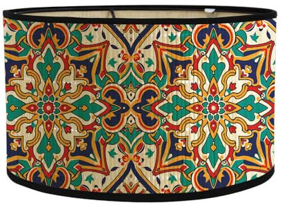 FANSU Lampenschirm fuir Tischlampe, Retro-Mandala-Stil Lampenschirm Hängelampe Lampenabdeckung für Stehlampe Deckenleuchte Wohnzimmer Moderner Deko (Gothic Style)