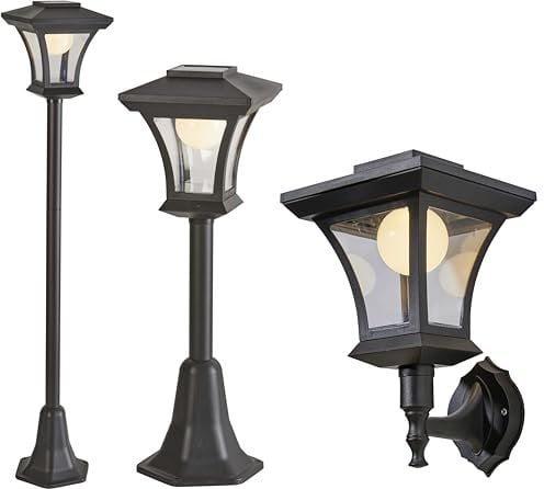 Northpoint LED 3in1 Solar Gartenlaterne für Innen und Außen Dämmerungssensor warmweißes Licht 3000K 20lm IP44