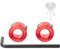 Studio Grill Parts - Weber Nabenkappe 987101 Ersatz – Premium-Upgrade auf Weber Kugelgrills, Easy-On Easy-Off Radkappe, rostbeständiges Aluminium (rot), 375 Serie