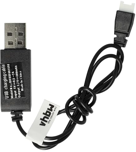 vhbw USB Ladekabel kompatibel mit SYMA (S-Idee) X5SC, FX818, FX823, F949, X11, X5C, TS866, U841 Drohne, Quadcopter - 60 cm Ersatzkabel
