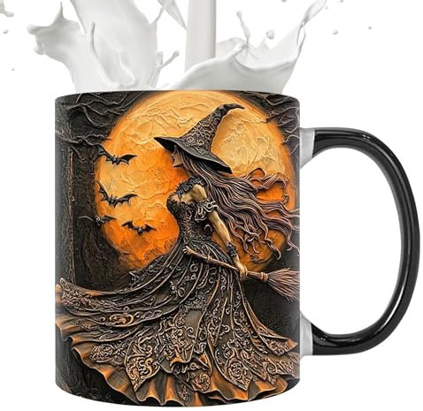 Witch Brew Tasse, Hexen Teetasse | Halloween-Neuheitstasse,Keramik-Halloween-Becherbecher, eleganter Halloween-Trinkbecher, stilvoll, 350 ml, für Damen und Herren