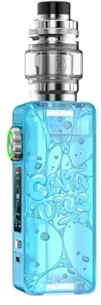 TVDC Lost Vape Centaurus N100 Kit, Type-C Fast Recharging, Mega 0.96-Inch TFT Screen, Powered By Single 21700/18650 Battery (Not Included), 2ml Cartridge No Nicotine, (Blue Waves)