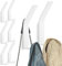 Kssvzz 8 Stück Garderobenhaken Weiß, Versteckte Kleiderhaken Wand, Hochwertiger Kleiderhaken Garderobe zum Schrauben, Moderne Wandhaken zum Aufhängen von Kleidung, Mantel, Schal, Tasche