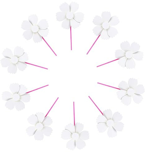 MOLUCKFU 10stücke DIY Leere Papier Windräder Zum Bemalen Graffiti Windmühle Zum Malen Kleine Windräder Für Junge Mädchen Wellenstil Lernspielzeug