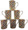Tamersgifts Polka Dot Mugs, 300ml, Fine Bone China, Set of 6, Multicoloured