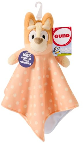 GUND Bingo Nachhaltig weicher Plüsch Lovey, hergestellt aus recycelten Materialien, Babydecke mit Stofftier, Orange, 33 cm