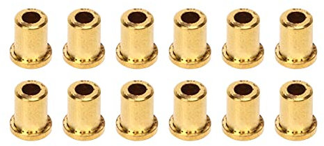 Joyance Gitarrensaiten-Durchgangs-Hülsen für Gitarrensaiten, 12 Stück, Befestigungsschnalle, schwarze Durchgangskörperbuchsen für Musikinstrumente