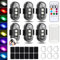 6 Stück Kabellose LED Lichter Auto Magnet, Fly Lights Auto mit Fernbedienung, USB Aufladung Antikollisionslichter, 8 Farben Wasserdicht LED Strobe Light Drone, für Motorrad, Fahrrad, Drohne