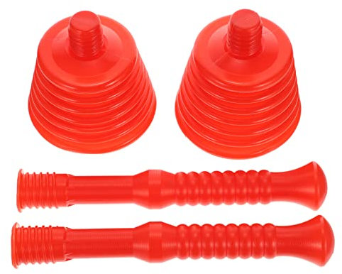 DIYEAH 2pezzi Sturalavandino in Gomma Ventosa Bastoncino di Aspirazione per Risolvere Intasamenti per WC Lavandini e Scarichi del Bagno