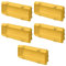 5 Scatole 506/507 da incasso a parete, 6/7 moduli/posti, per muratura, 178x70x48mm, in tecnopolimero ad alta resistenza, cassetta per impianto elettrico, universale per serie civili, giallo