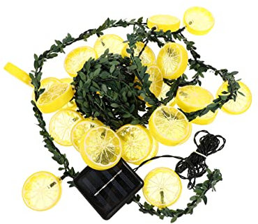 SOLUSTRE 1Pc Solar Rose Licht Hinterhof Terrasse Lichter Lampe Dekorationen Party Zitrone Solar Lichter Solar Obst Outdoor LED Garten Dekorative Künstliche Zitrone Girlande Solar