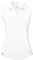 donhobo T-Shirt Damen Ärmellose Golf Polo Shirts V-Ausschnitt Tennis Tank Tops Sportshirt UPF 50+ Schnell trocknend Leichte Atmungsaktiv Sommer Oberteil, Weiß, XS