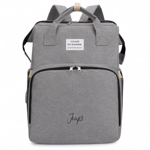 Jeap Zaino Fasciatoio per Neonati | Borsa Bebè con Fasciatoio per il Cambio Pannolino | Con Tasche Termiche e Ganci Passeggino | Capiente e in Tessuto Impermeabile | Zaino Bebè per Mamma e Papà