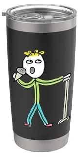 Stickman Stand Up Comedy Bicchiere termico in acciaio inox doppia parete