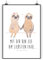 Mr. & Mrs. Panda DIN A3 Poster Faultier Pärchen - Geschenk, Faultier Deko, Wanddekoration, Faultier Geschenk, Faultierliebe, Faultierpärchen,