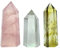 Polar Jade Set of 3 Healing Crystal Wands of Rose Quartz, Clear Quartz & Yellow Quartz,Pointed & Faceted for Healing Reiki Chakra Meditation Therapy Decor