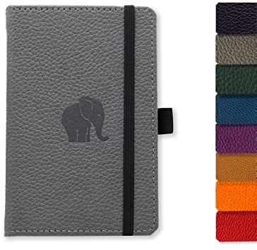 Dingbats* - Tierwelt Kleines Notizbuch A6 Gepunktet - Hardcover PU Leder Journal für Arbeit, Reisen - Elastischer Verschluss, Stifthalter, Lesezeichen