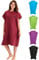 Fit-Flip Poncho Towel - Microfibre Changing Robe Adult - Swim and Surf Beach Robes - Quick Dry Hooded Swimming Towel for Men and Women - size L, Winered