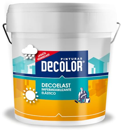 Deco-Elast. Revestimiento impermeabilizante elástico para Terrazas, Cubiertas, Tejados, Etc. 4 Litros Rojo
