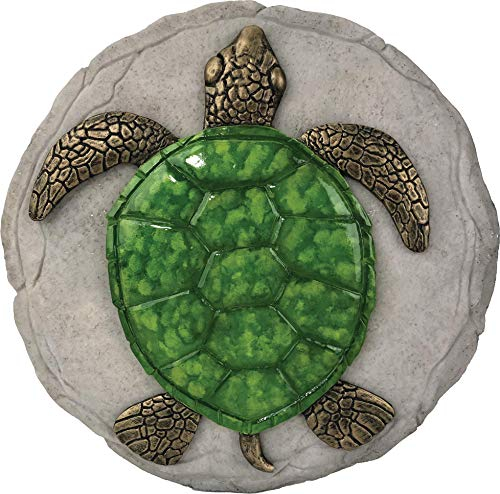 Spoontiques - Gartendekoration - Schildkröte Trittstein - Dekostein für Garten