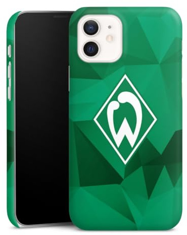 Premium Case kompatibel mit Apple iPhone 12 Smartphone Handyhülle Schutzhülle matt SV Werder Bremen Camouflage Offizielles Lizenzprodukt