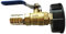 IBC Tankadapter, IBC Tote Tank Ablaufadapter S60X6 auf Messing Gartenhahn mit 1 Zoll Schlauchanschluss für Öl, Kraftstoff, Wasser