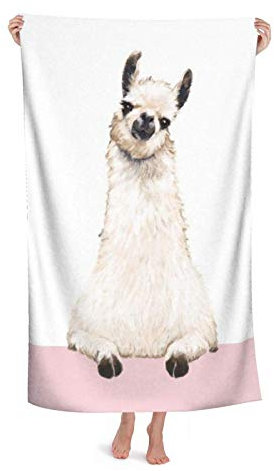 DLJIYZX Badetuch Hi Llama Soft Badetuch Hochabsorbierende Mehrzweckhandtücher Übergroßes Strandtuch 80X130CM