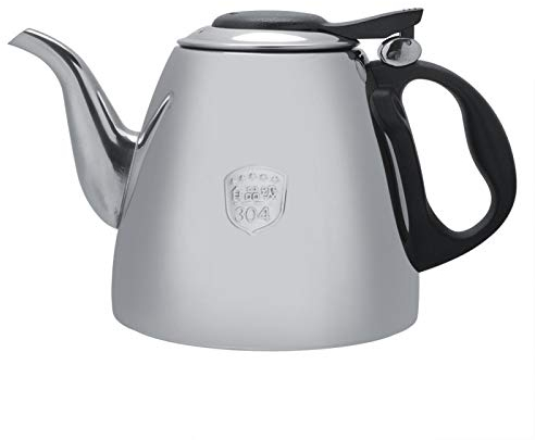 Teekanne, 1.5L Induktionsherd Wasserkocher Edelstahl Kaffeekanne 304 Teekanne Flachboden Topf Elektrokeramikherd Wasserkocher Hotel Teekanne
