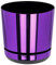 KORAD Purple mirror effect plastic round indoor flowerpot with saucer and drainage holes small (height: 21 cm - 18.8 inches) inches -