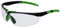 PRO FIT Schutzbrille Sprinter – Arbeitsbrille mit klarer Scheibe & Seitenschutz, Kratzfeste & Beschlagfreie Sicherheitsbrille, UV-Schutz - Schwarz/Grün