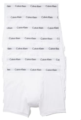 Calvin Klein Boxer da Uomo in Cotone Elasticizzato da 7 Pezzi, 7 Bianco., X-Large