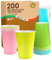 200 Verres en Papier 200ml, Multicolore, Biodégradables, Écologique et Jetables, Résistant à la Chaleur, Carton de Qualité, Idéal pour Toutes Les Boissons Chaudes: Café,Thé,Chocolat