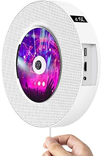 Altoparlanti HiFi integrati a parete,Lettore CD montato a parete,Lettore CD/DVD portatile con Bluetooth,con l'audio domestico FM,con Telecomando Radio FM Altoparlanti HiFi integrati
