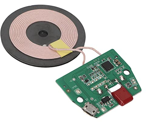 Wireless Charging Module, Qi Standard Wireless Charger Transmitter Module PCBA Circuit Board Coil Micro USB Port DIY Wireless Charger Parts
