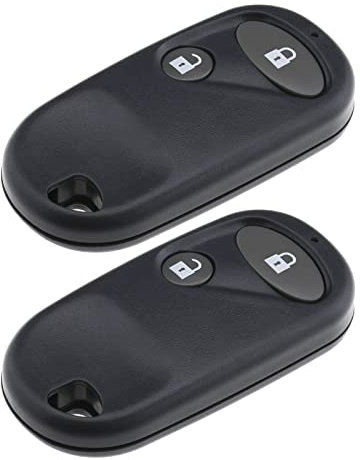 EMSea 2pcs Shell de Clé à Distance Remplacement Compatible avec Honda Civic CRV Accord Jazz Etc 2 Boutons Télécommande Porte-clés Boîtier en ABS Gris