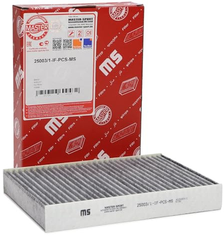 MASTER-SPORT Filtro abitacolo 25003/1-IF-PCS-MS Filtro al carbone attivo Altezza: 35 Larghezza: 180 Lunghezza: 250 Compatibilità con RENAULT Megane 4 Hatchback B9A/M/N Kadjar HA, HL Espace 5 JR