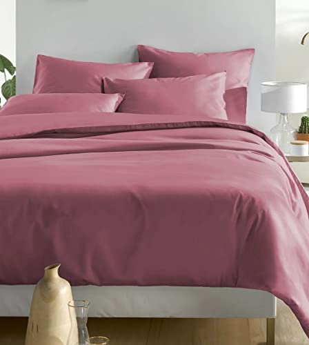 De Witte Lietaer Housse de Couette Satin B 200 x L 220 cm Rose 2 Personnes