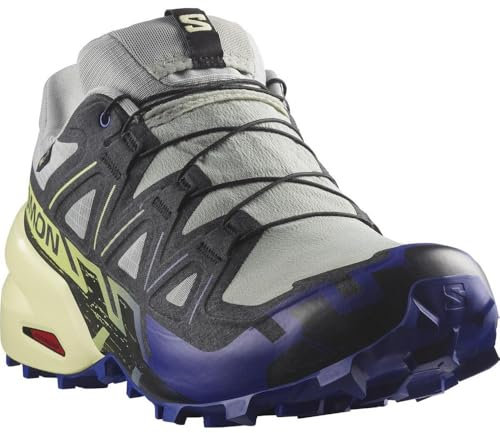 Salomon Mens Speedcross 6, Wrought Iron/Clematis Blue/Sharp Green, 11
