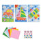 Goiern Mosaik-Set für Kinder, Flugzeug Auto und Segelboot Sticky Mosaics Travel Pack, DIY Diamanten Mosaike Glitter Moosgummi Mosaik-Bild, Kinder Bastelset Geschenke