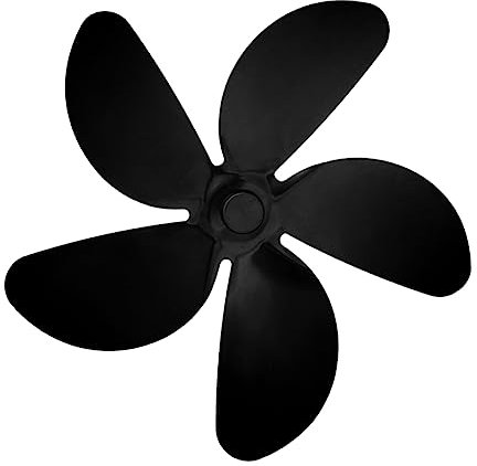 Ciieeo Fireplace Fan Burning Stove Fan Metal Fan Black Fan Heat Powered Fan Stove Fan Accessory Aluminium Alloy Fireplace Fan Silent Furnace Aluminum Alloy