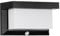 EGLO Utrera Lámpara de pared led para exteriores, lámpara solar para uso exterior con sensor de movimiento y temporizador, plástico negro y blanco, iluminación exterior IP44