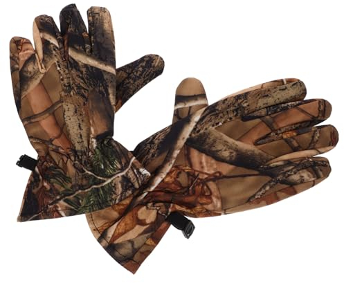 Happyyami Dicke Warme Handschuhe mit Camouflage-Muster für Die Jagd Wandern Vollfinger Größe M