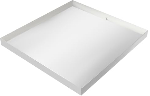 Vasca di raccolta per lavatrice, 81 x 76 x 6,3 cm, in acciaio inox, per lavatrici, asciugatrici, lavastoviglie, frigoriferi