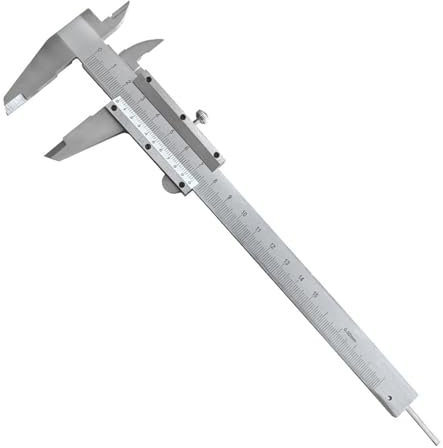 Calibro Digitale, Calibro digitale elettronico da 150 mm, Elettronico In Acciaio Inossidabile Calibro Digitale Professionale, Professionale Classico, per Misurzione Esterna, Interna, D'argento