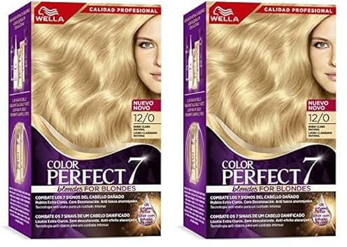 Wella Color Perfect - Tinte de Coloración Permanente para un Cabello Hidratado y Luminoso - Tono Rubio Claro Natural (Paquete de 2)