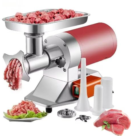 Tritacarne Elettrico 850 W, Grattugia E Tritacarne Elettrico 250 kg/H, Tritatutto, Affettatrice Elettrica Tritatutto per Insalata per Carne, Verdura, Frutta, Cipolla, Noci