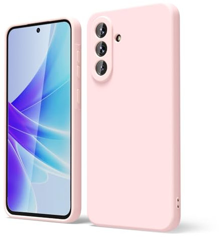 oakxco Coque Silicone pour Samsung Galaxy A56 5G, Étui Ultra Fine Souple Gel Caoutchouc Anti-Chocs Housse Toucher Soyeux, Slim Esthétique Protection Cover, Rosa