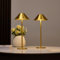 Bojim Lampada da Tavolo Senza Fili, Lampade LED USB Ricaricabile Batteria Touch Luci, Lamp Battery Wireless Design Luce, per Comodino Camera Esterno, Metallo, IP54, Oro, 2 Pezzi