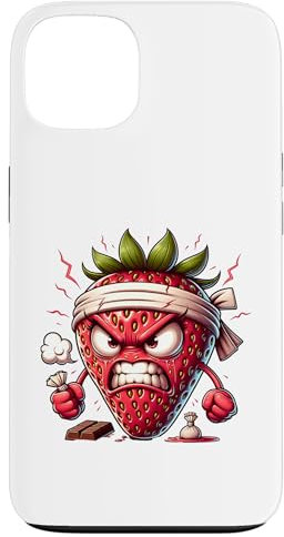 Cool Angry Strawberry with Headband Case for iPhone 13