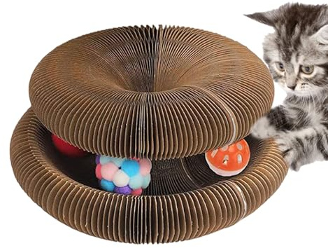 Katzenwirbel, Katzen Wirbel Spielzeug, Katzen-Akkordeonspielzeug, Faltbares Orgel-Katzenkratzbrett, Tragbare Pet Cat Scratch Board, Schleifbrett, Interaktives Und Pädagogisches Spielzeug Für Kätzchen